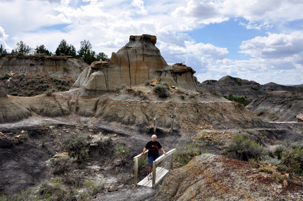 Lee Duquette on a bridge in Cap Rock Trail